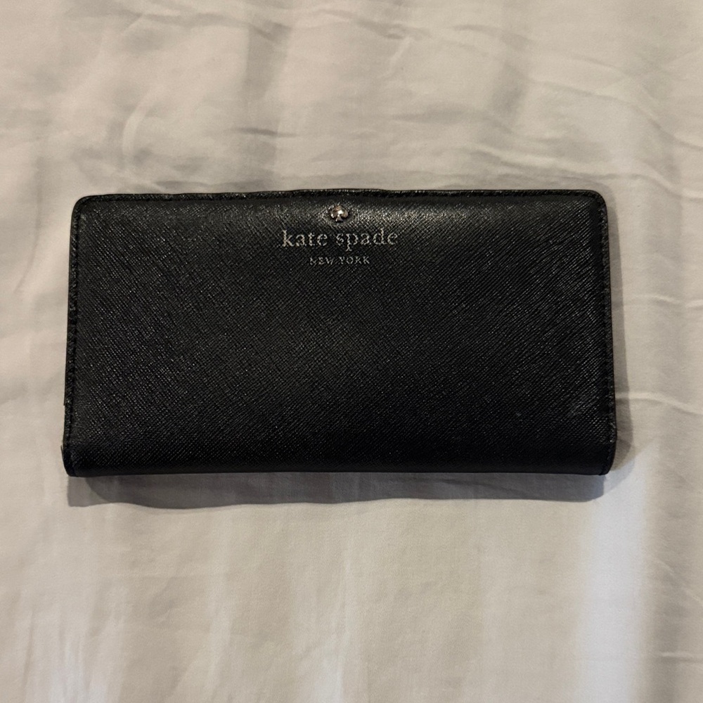 Kate Spade Black Leather Clutch